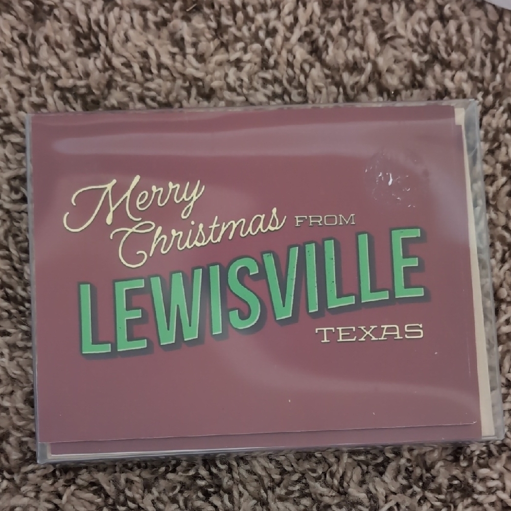 Merry Christmas Lewisville Texas Card